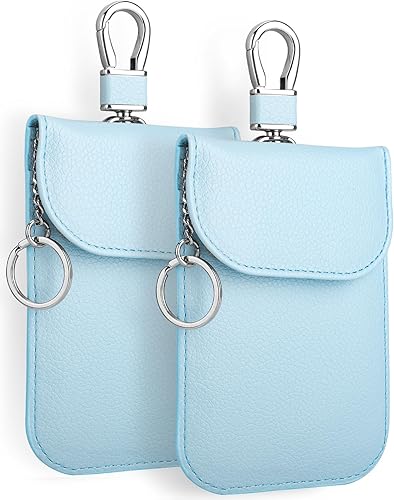 Teskyer Faraday - Protectores de llavero antirrobo, bolsas Faraday antirrobo para automóvil, 2 unidades de tamaño pequeño de 3.3 x 4.7 pulgadas,
