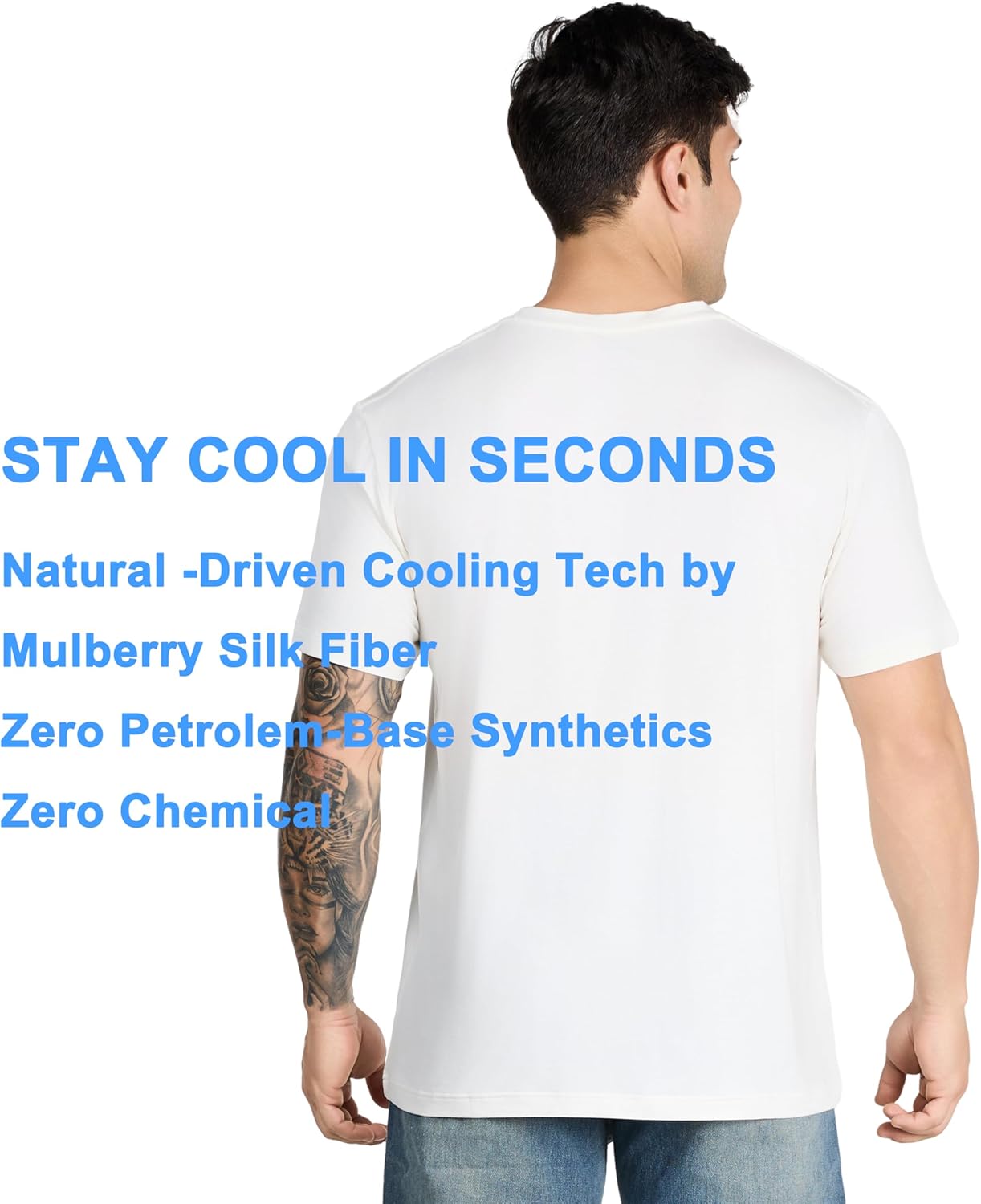 The Solution for Men's Sweat & Skin Irritation | Eczema-Friendly Modal-Silk Cooling Base Layer Shirt - Image 2