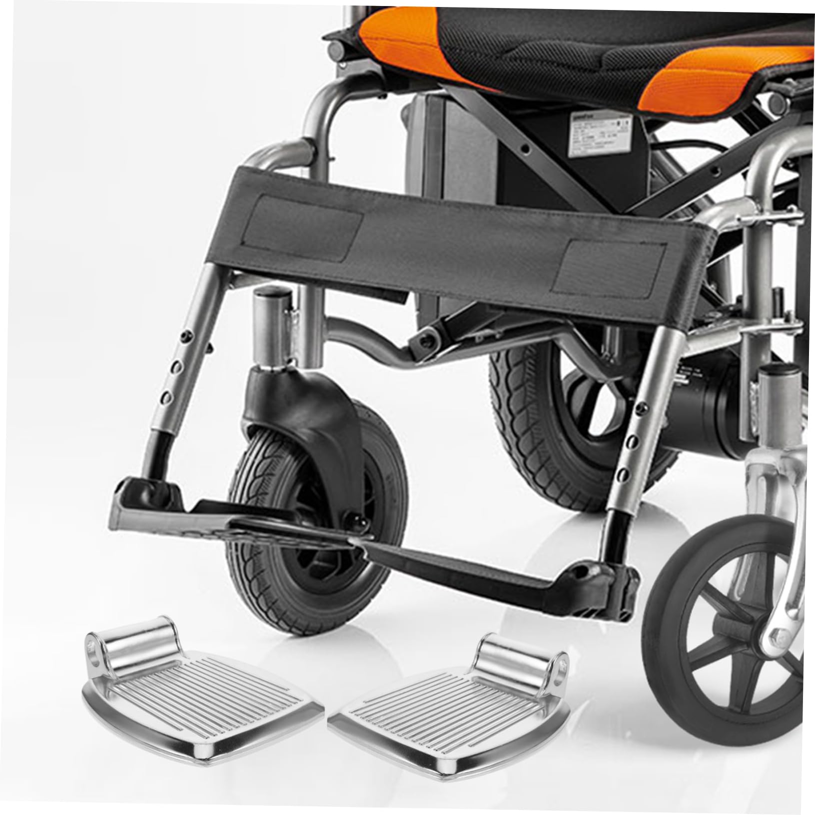 2piezas Accesorios Para Sillas De Ruedas Pedales De Aluminio Reposapiés Elevable Para Orificio Para Andador De Ancianos