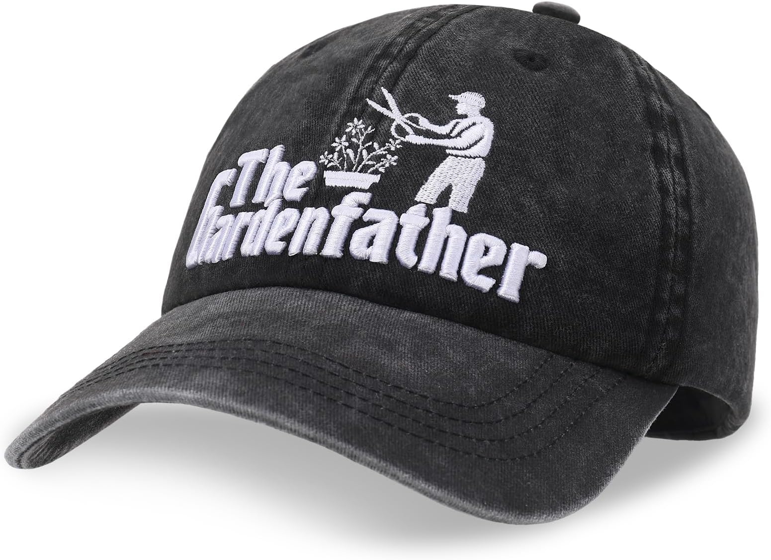 Gardening Gifts for Men, Adjustable Cotton Baseball Cap with Gift Box for Plant Lovers Black