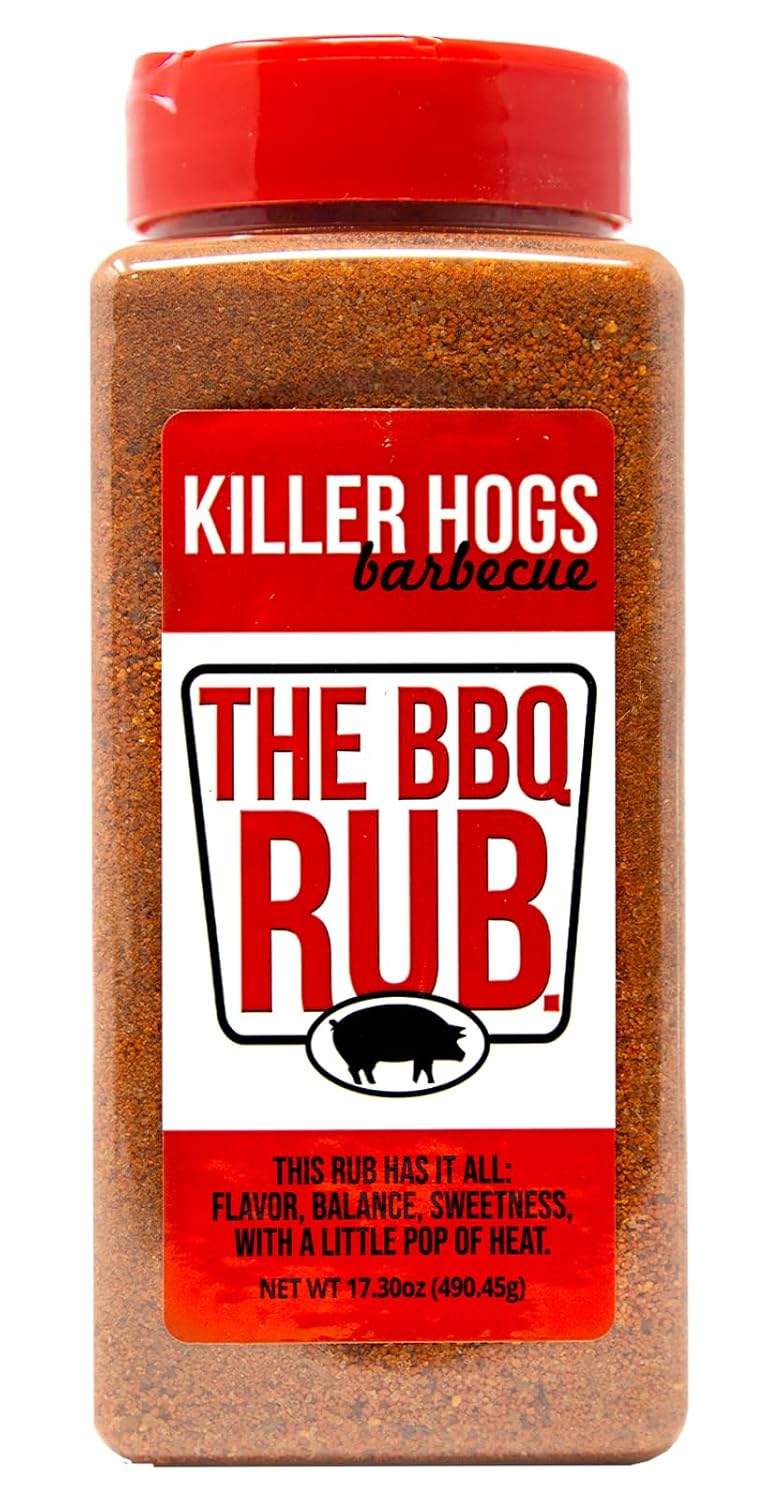 Killer Hogs The BBQ Rub, Championship Barbecue Grill and Smoking Seasoning, Spice Blend for Beef, Steak, Ribs, Burgers, Pork, and Chicken, 17.3 oz Shaker