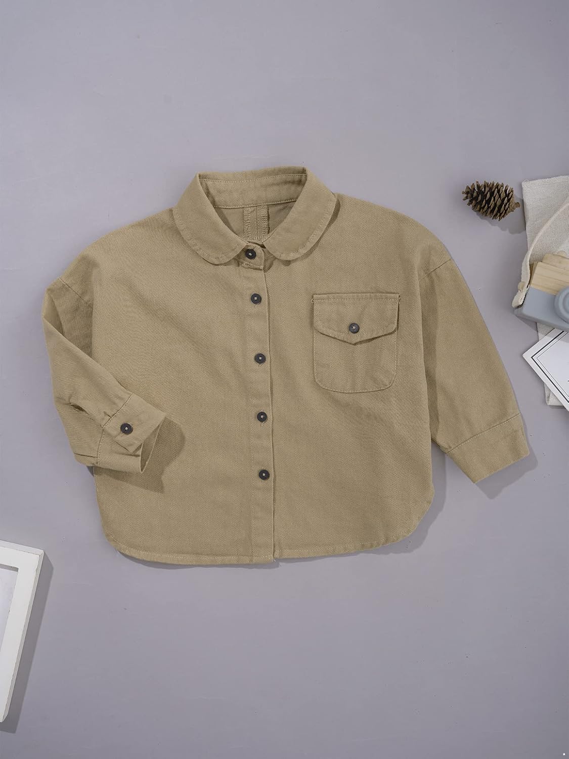 Toddler Baby Boys Long Sleeve Button Down Dress Shirts Fall Coats