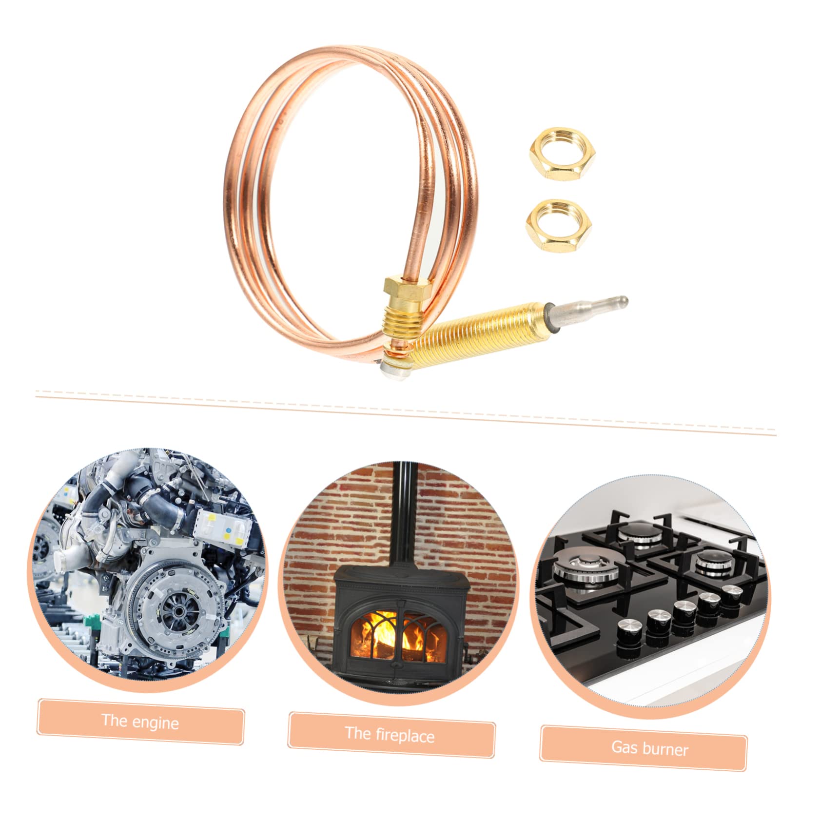 ERINGOGO Stove Thermocouple Precision Thread Thermocouple for Outdoor Heater Grill Fireplace