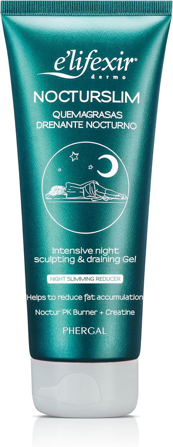 Elifexir Nocturslim – Intensive Fat Burning Cream | Nighttime Lipo Sculpture Reducer Gel | Draining, Anti-cellulite and Powerful Firming Effect | Freshness and Fast Absorption. 200ml