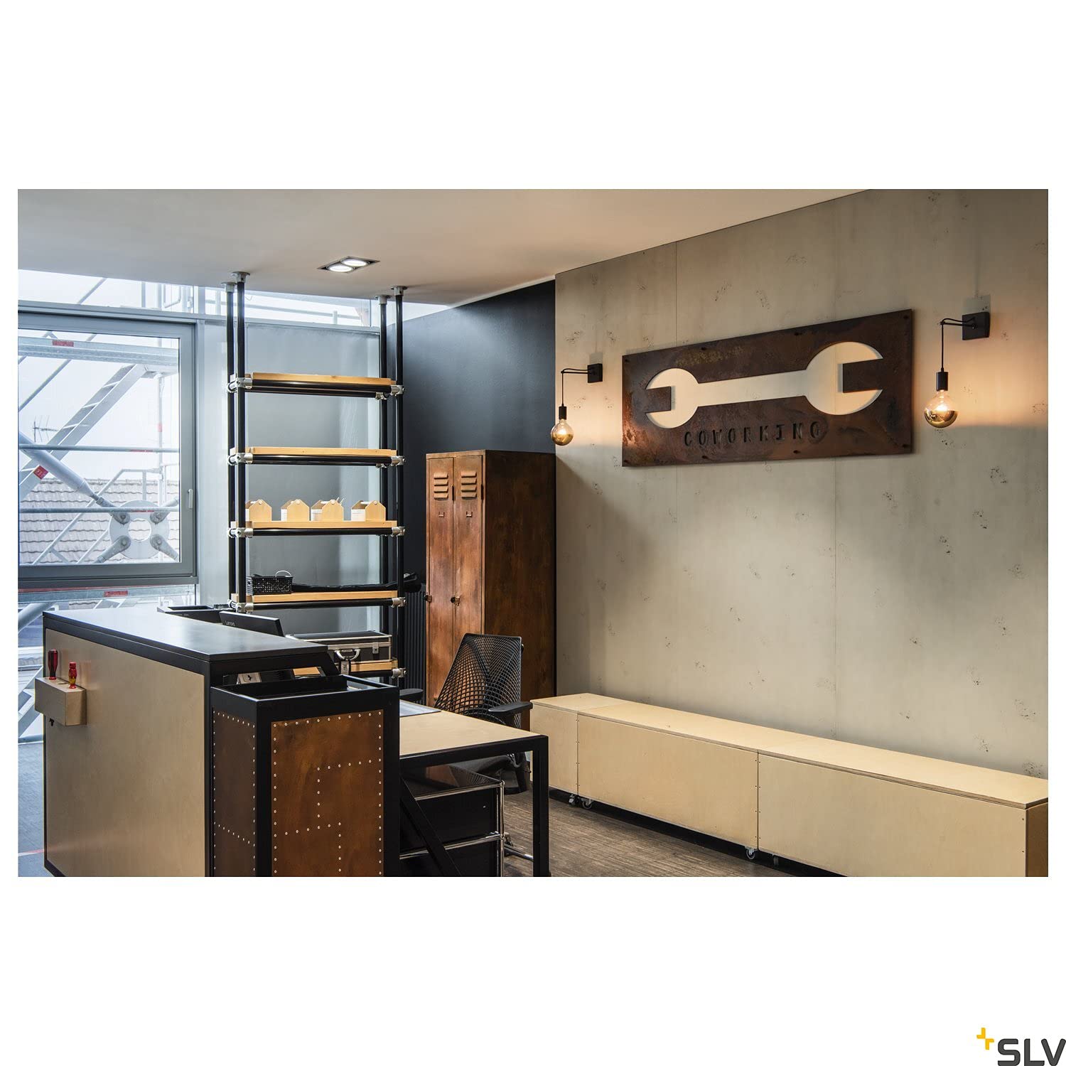 SLV elektrische Komponente FITU CRANE BASE / Wandhalterung schwarz Stahl
