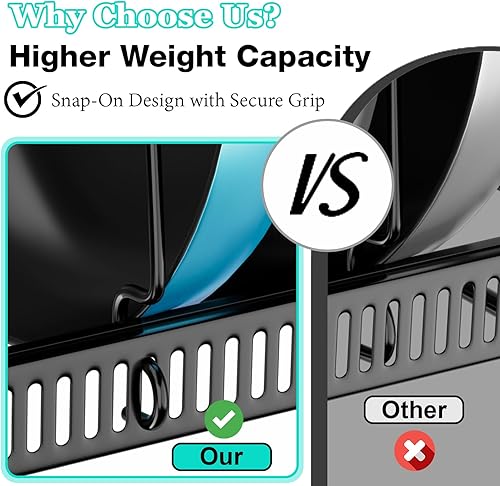 Miniatura 5 de AKSONMN Estante para ollas, organizador expandible para ollas y sartenes para gabinete, soporte para tapa de olla con 12 divisores ajustables,