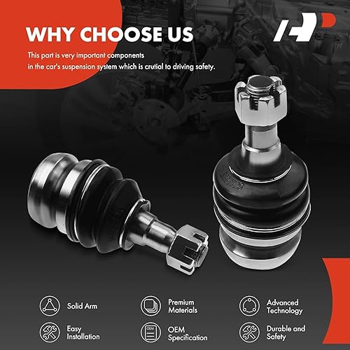 Miniatura 6 de A-Premium 2 rótulas delanteras inferiores compatibles con Subaru Outback 00-19, Forester 98-18, Impreza 93-16, Legacy 90-19, WRX (STI) 14-19, XT