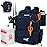 KastKing Bait Boss Pro Fishing Tackle Backpack with Rod Holders, 4 Tackle Boxes, 45L Large Storage Bag for Fishing Gear, Blue