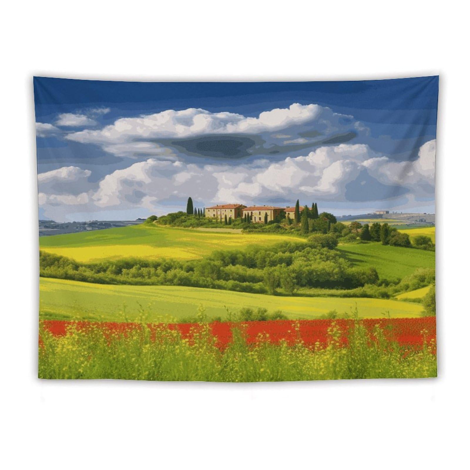 LDGSUPH Tuscany Spring Tapestry Wall Hanging Decor Anti-fading Aesthetic Wall Tapestries Fashion Wall Blanket Decor Modern Wall Art Tapestry for Bedroom Home Decor 60"x80"
