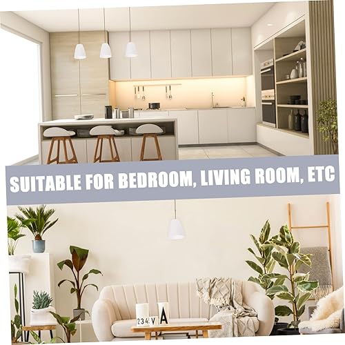 Miniatura 2 de DOITOOL Pantalla de plástico para lámpara de herraduras, pantalla media, pantalla moderna, aplique de pared, pantalla de campana, cubierta de