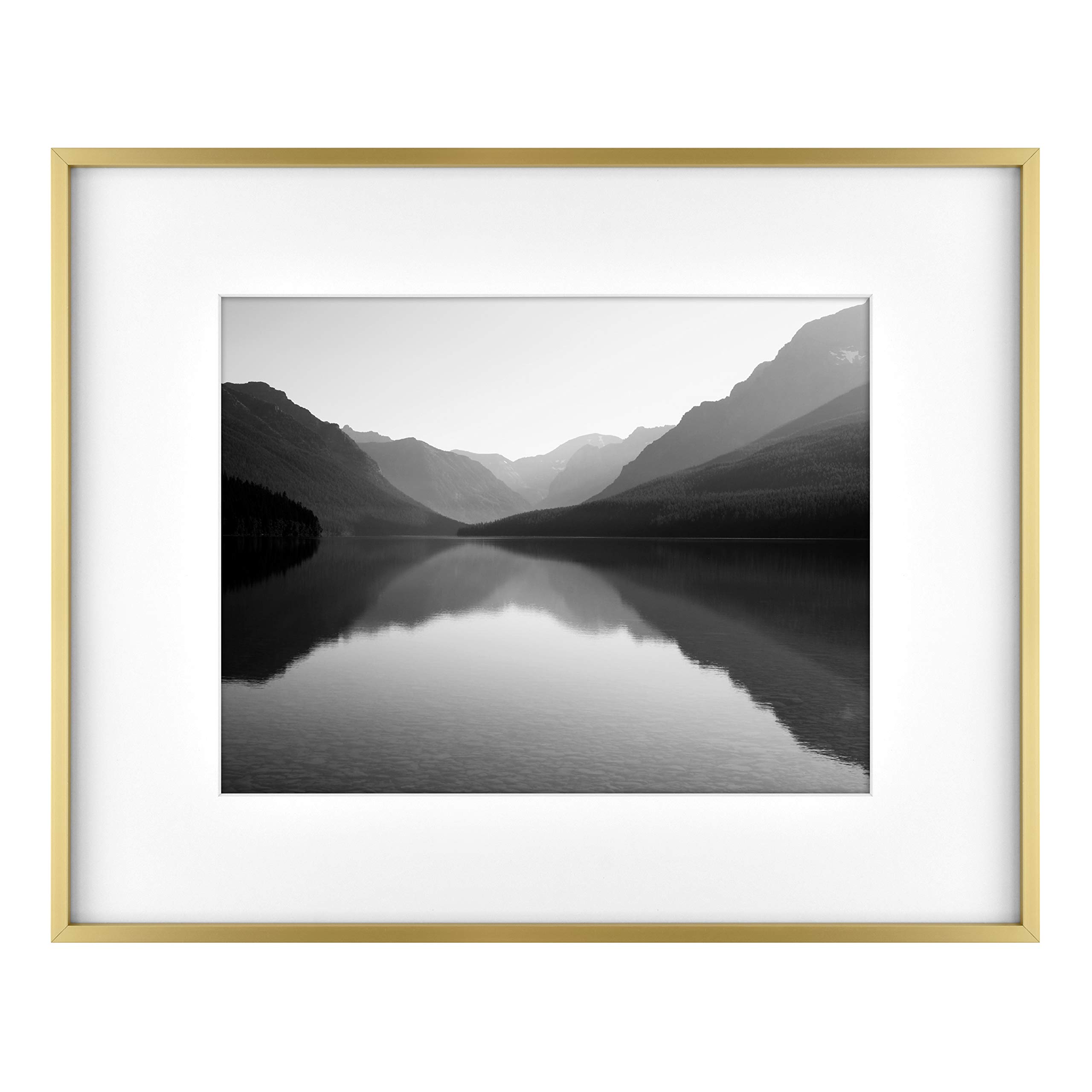 MCS Gallery Wall Frame, Brass, 16 x 20 in matted to 11 x 14 in
