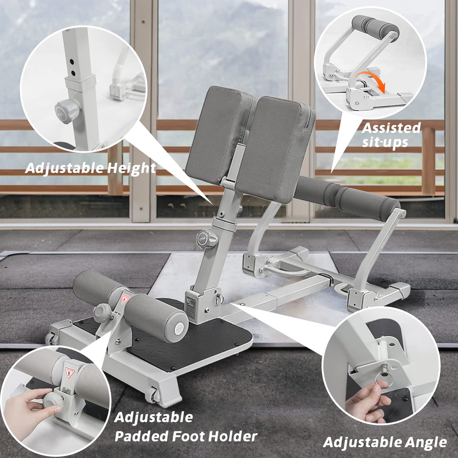 スクワットベンチ コアワークアウト 多機能脚エクササイズマシン