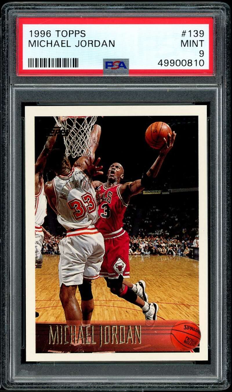 Amazon.com: Michael Jordan Card 1996-97 Topps #139 PSA 9 : Collectibles &  Fine Art