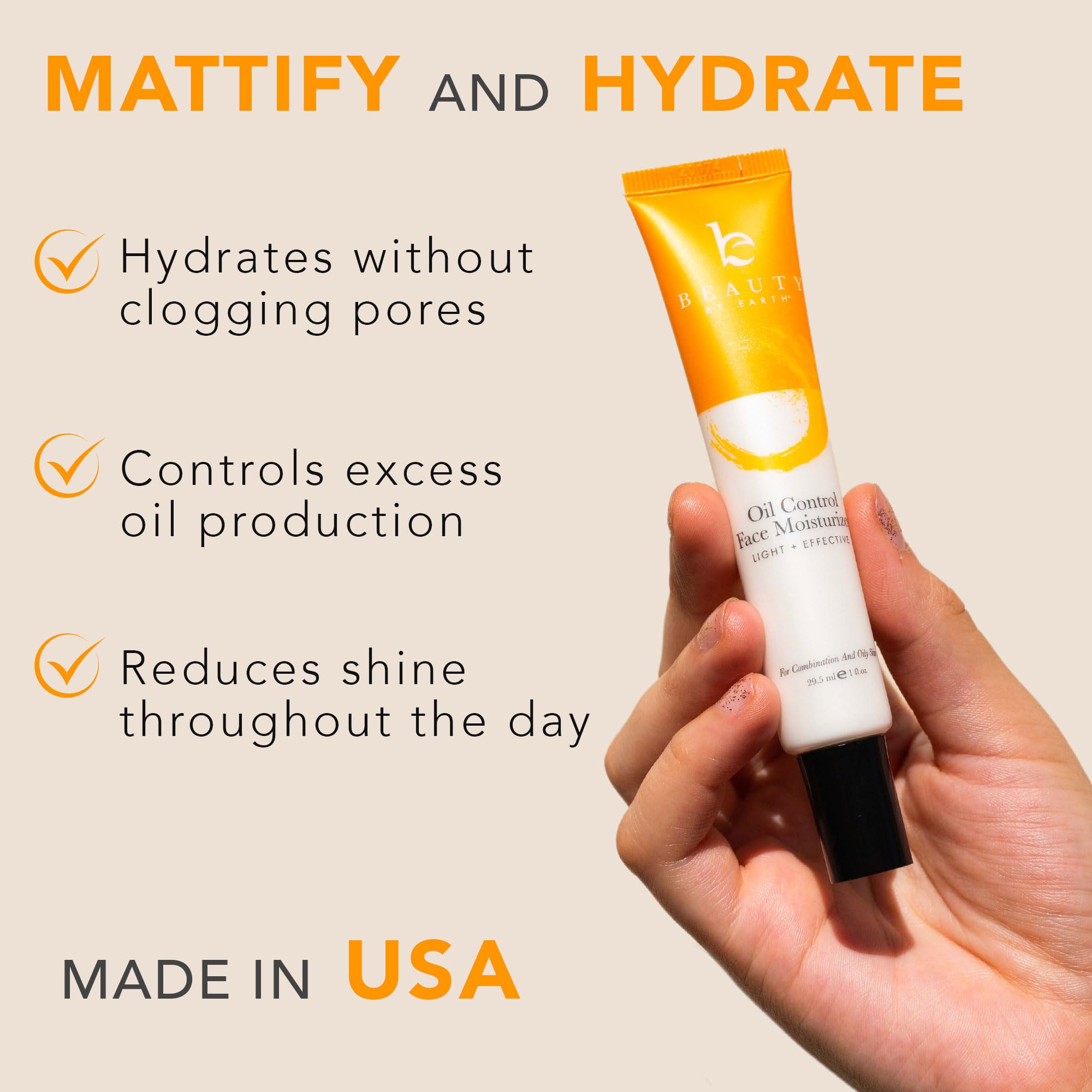 Beauty By Earth Crème hydratante pour le visage bio et naturel Visage Quotidien Crème hydratante pour Sensible, ou Combo peau grasse; Lumière et apaisante pour hommes et femmes
