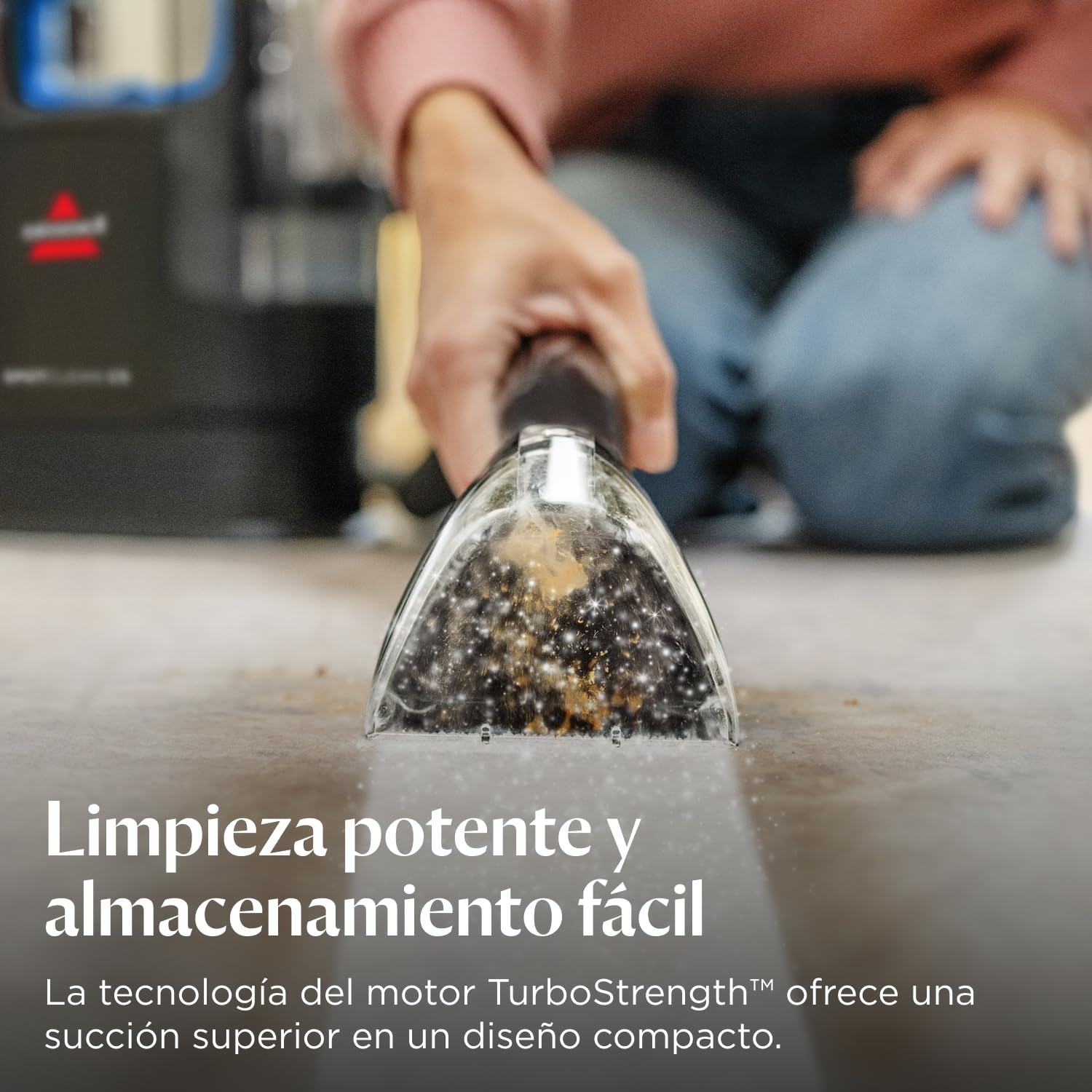 BISSELL SpotClean C5, Aspiradora de Agua Tapicería, Lava Aspiradora Ligera con Sistema Triple Action, Limpiador de Liquidos para Alfombras, Tapicería, Sofá, Auto & Más, Motor Potente de 400W, 3861N