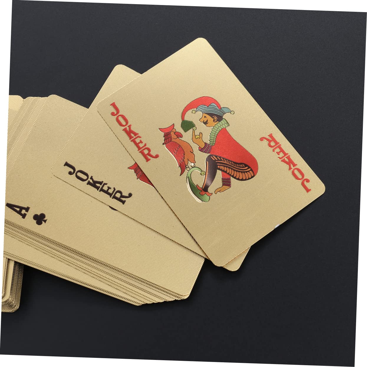 Toyvian 3pezzi Carte Da Gioco Placcate Oro Di Carte Poker Per Gioco e Collezione Facili Da Pulire e Resistenti Per Divertirsi Con Amici e Famiglia