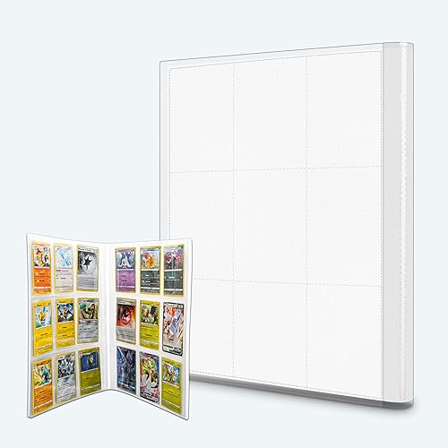 HYPERCASE Álbum de 9 bolsillos con cremallera, carpeta de colección de tarjetas con capacidad para hasta 360 tarjetas con 20 fundas para tarjetas,