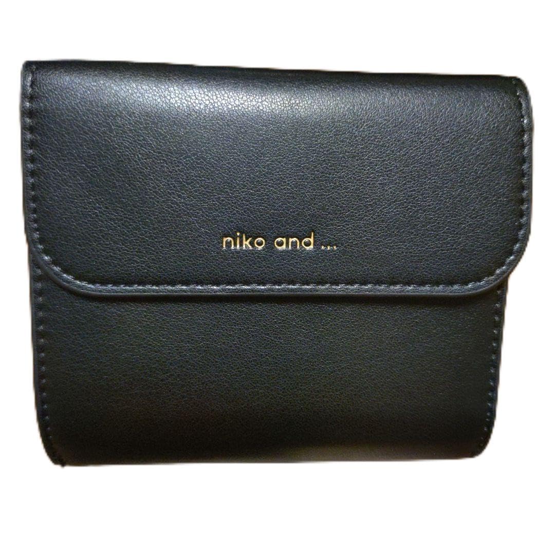 niko and ... 二つ折り財布 黒