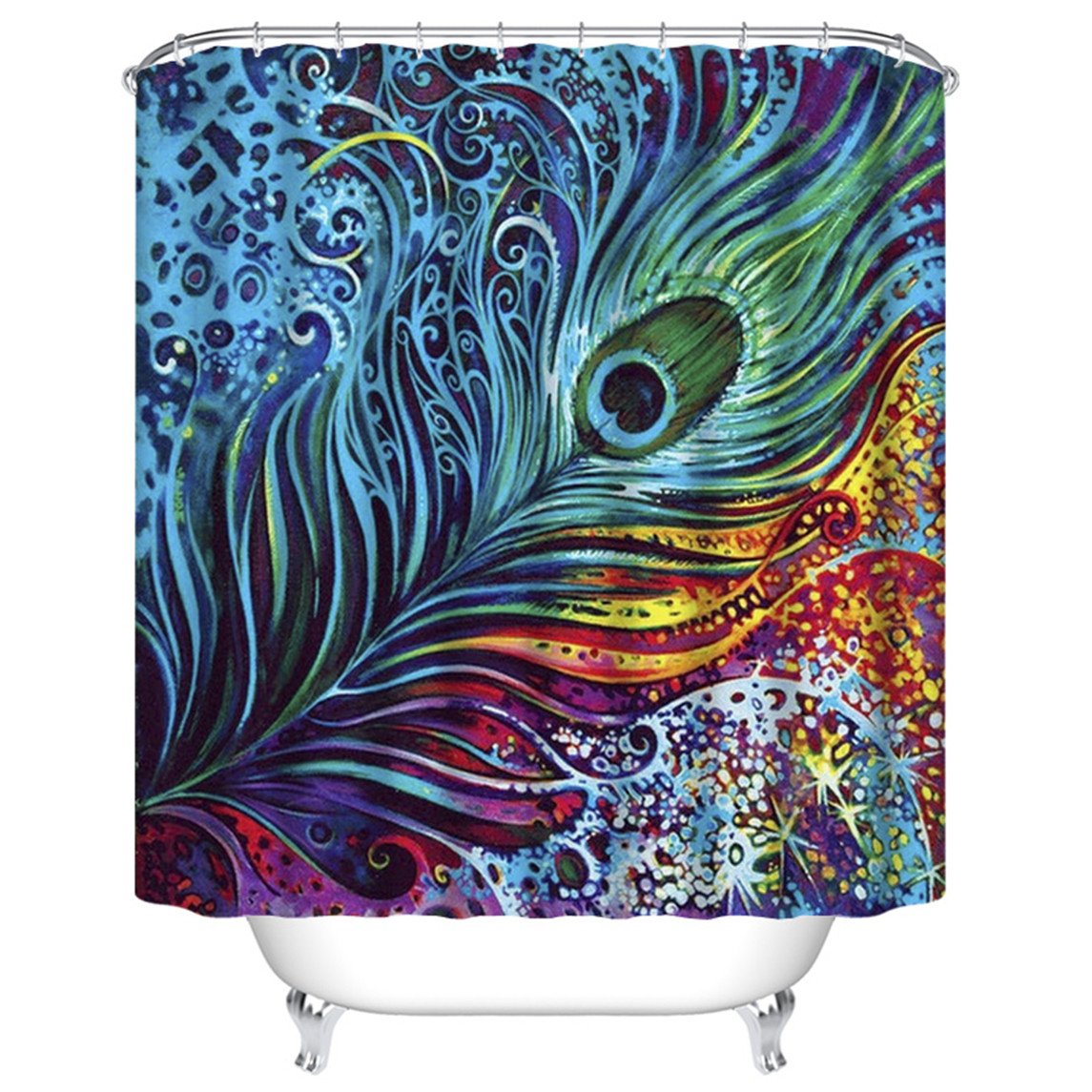 Peacock Shower Curtains Curtains & Drapes