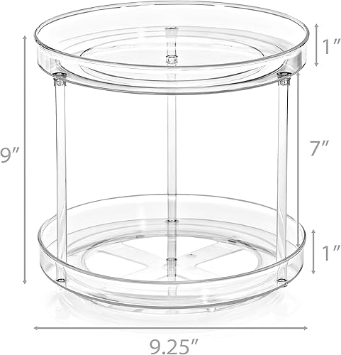 Miniatura 2 de Sorbus Lazy Susan - Juego organizador  Lazy Susan para organizar el refrigerador  Tocadiscos giratorios Lazy Susan para nevera, despensa,