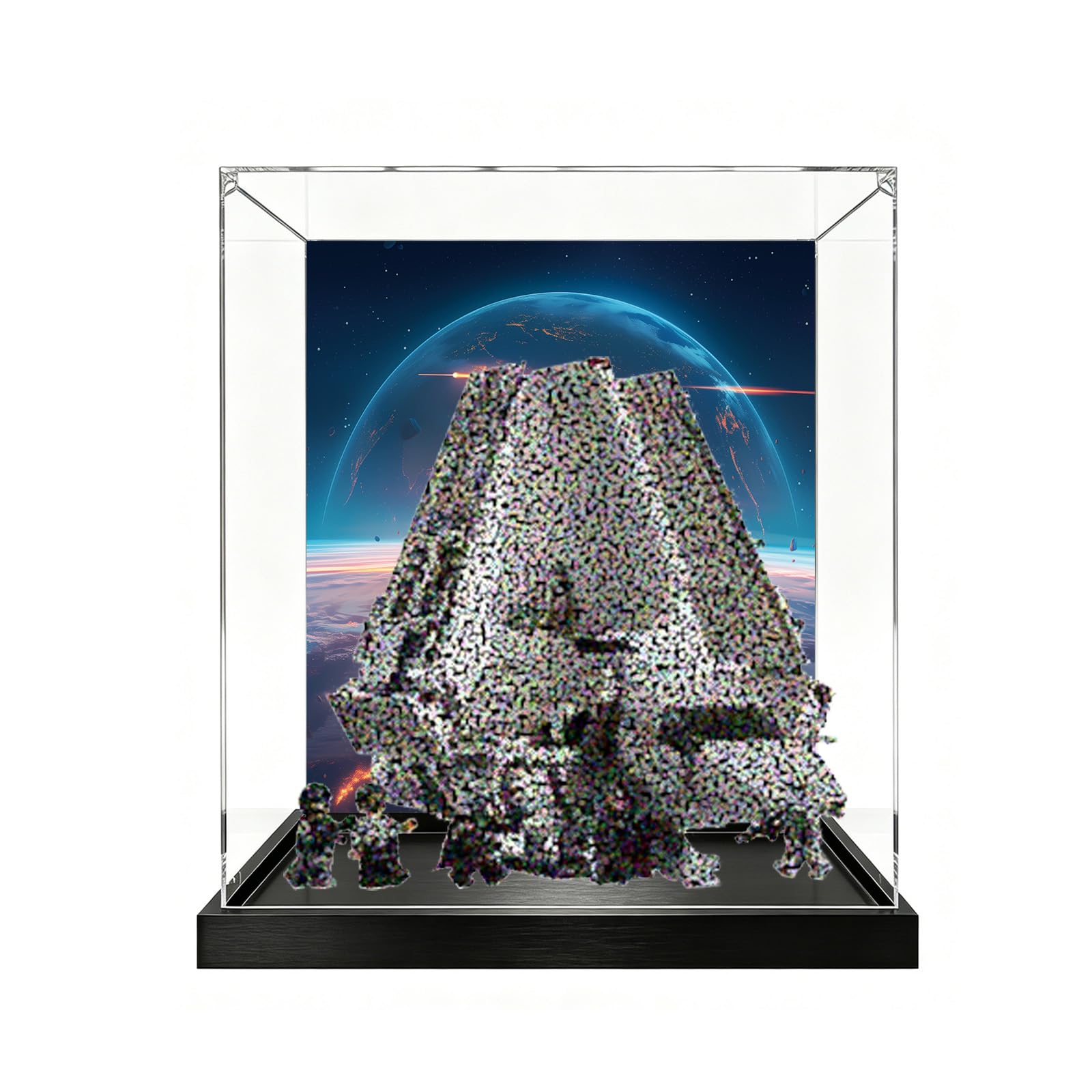 Dustproof Clear Acrylic Display Case for Lego 75459 Spaceship,Box Only (Background 1)