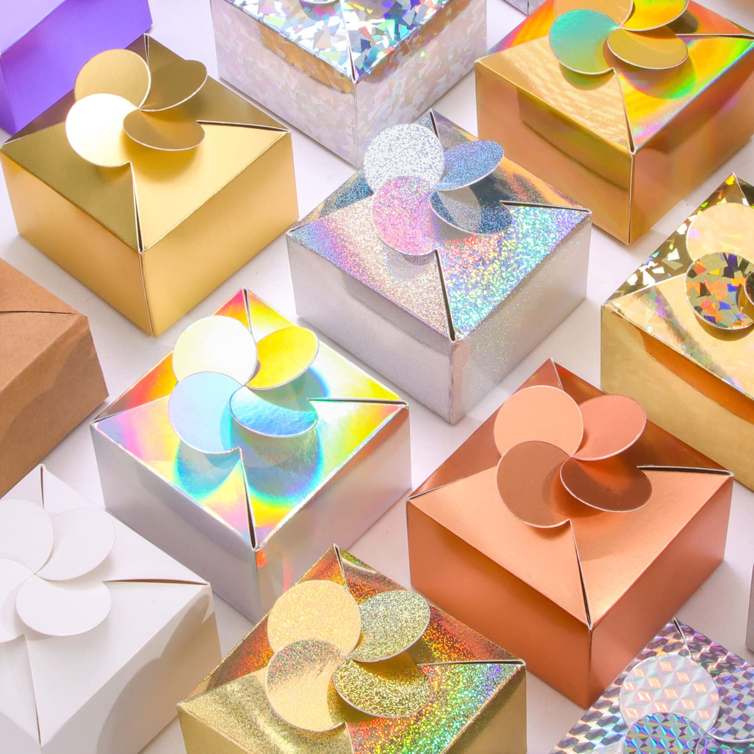 30 scatole regalo per feste, piccole scatole regalo, scatole di carta a forma di fiore per caramelle, biscotti, cioccolatini, saponi fatti a mano, adatti per matrimoni, compleanni, baby shower