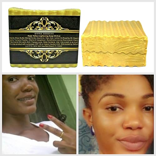 Lemon-KBar  PARA Manchas Oscuras, Líneas Finas Ácido Kójico, Cúrcuma, Cúrcuma, Clavo y Brillo Barra de Belleza  Cara y Cuerpo  Jabón para piel grasa