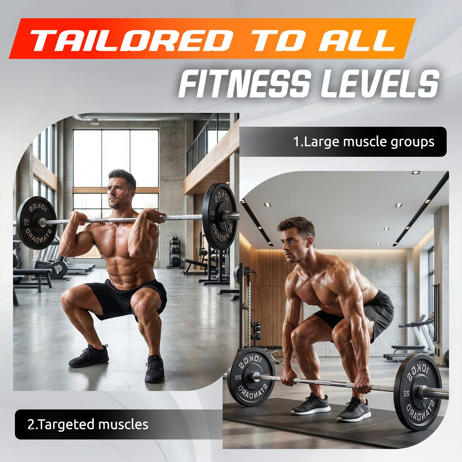 Dischi Palestra Set di 2, Pesi Bilanciere Olimpico 50 mm, Dischi Pesi Palestra Ghisa, Palestra e Home Gym, Pesi Bilanciere