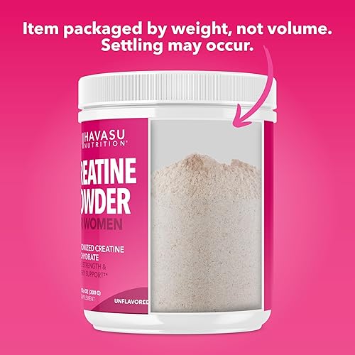 Miniatura 7 de Creatina para mujeres, formulada para mujeres, monohidrato de creatina micronizada de 0.11 onzas por porción para apoyar la energía, la masa