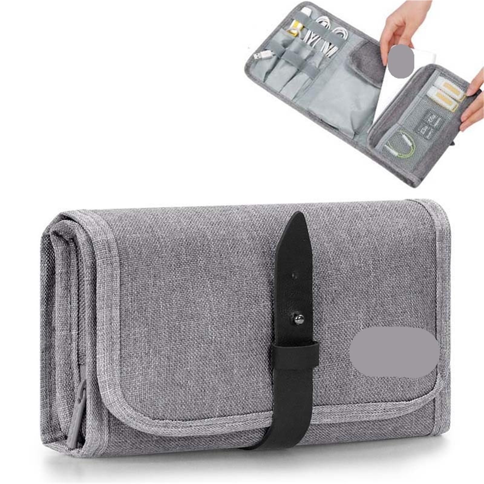 Borsa Organizzatore Cavo | Accessori impermeabili di viaggio di stoccaggio digitale portatile(Black)