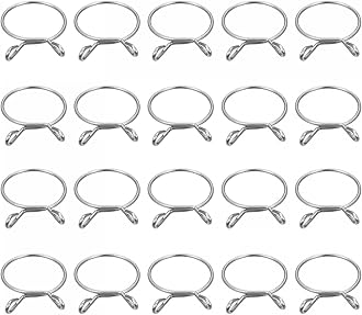 uxcell Fuel Line Hose Clips, 20pcs 29mm ID Fit 30.5-31mm OD Hose 304 Stainless Steel Water Pipe Air Tubing Spring Hose Clamps for Motorcycle Scooter