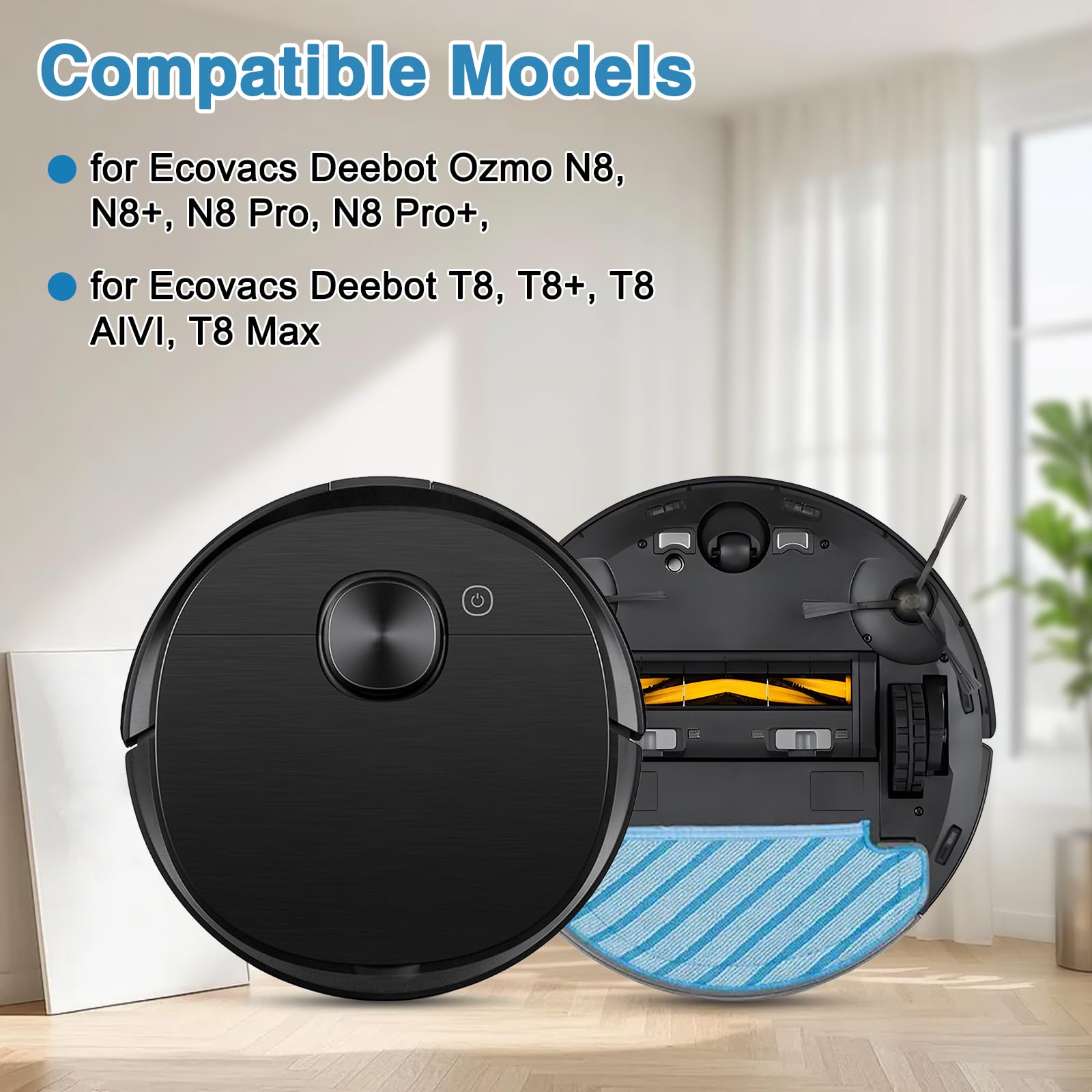 6Pcs Mop Doek Pads Voor Ecovacs DEEBOT OZMO T8 Stofzuiger Vervanging Onderdelen Acccessory
