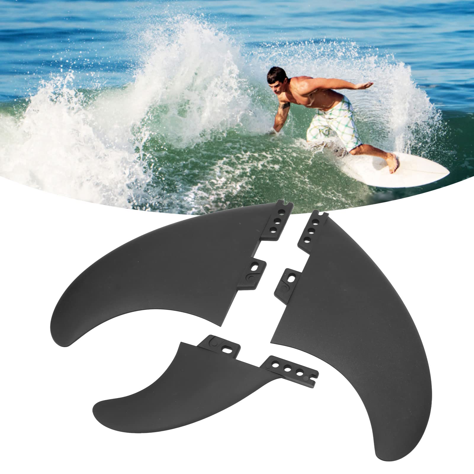 3 Pinne Per Tavola Da Surf In PVC - Propulsori Per SUP E Tavole Lunghe, Ricambio, 4 Colori Opzionali - Foto 3