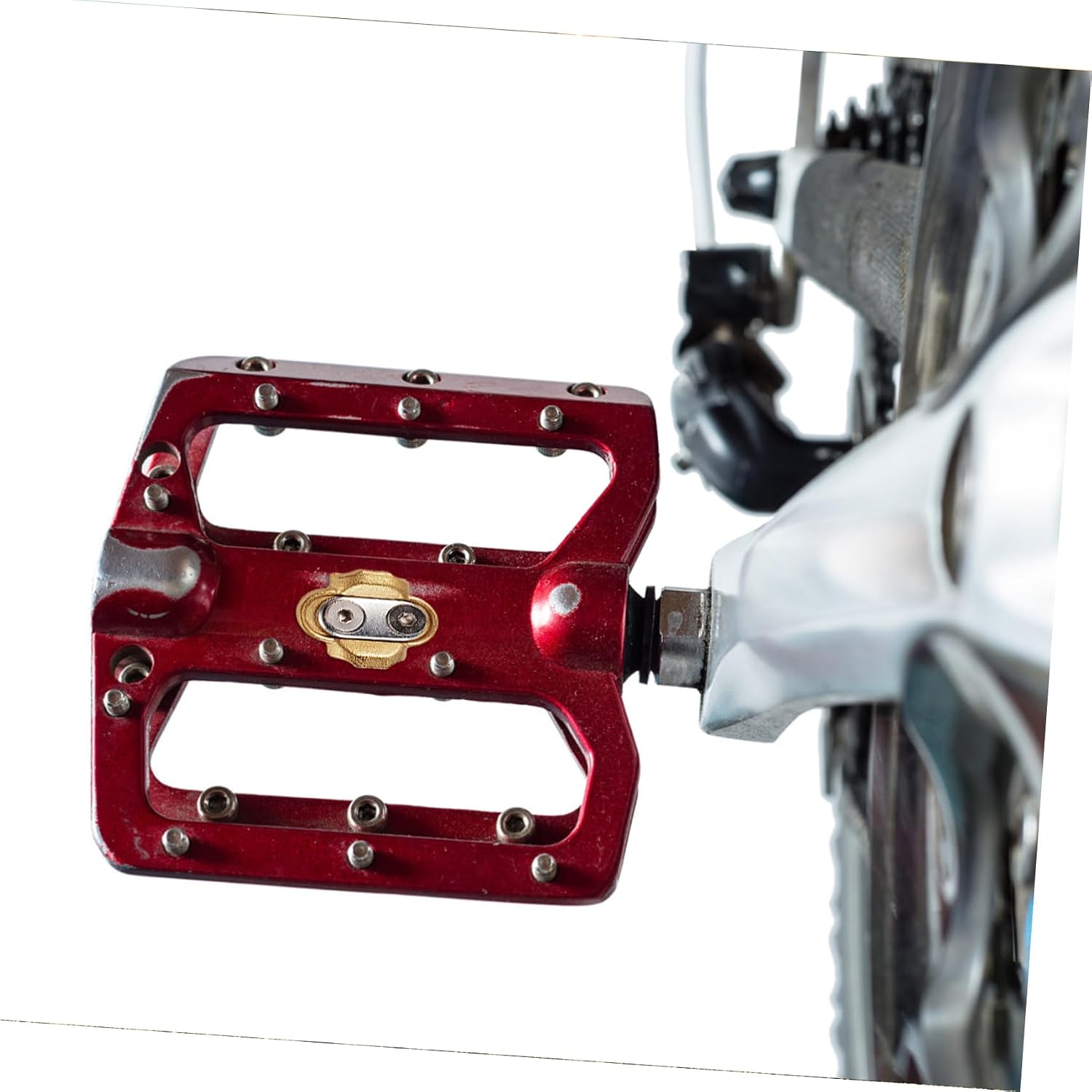 1set Spindle Cleat for Mountain Bike Pedals Compatible Easy to Install Bicycle Cleat for Secure Cycling Self-Locking Design for Enhanced Performance