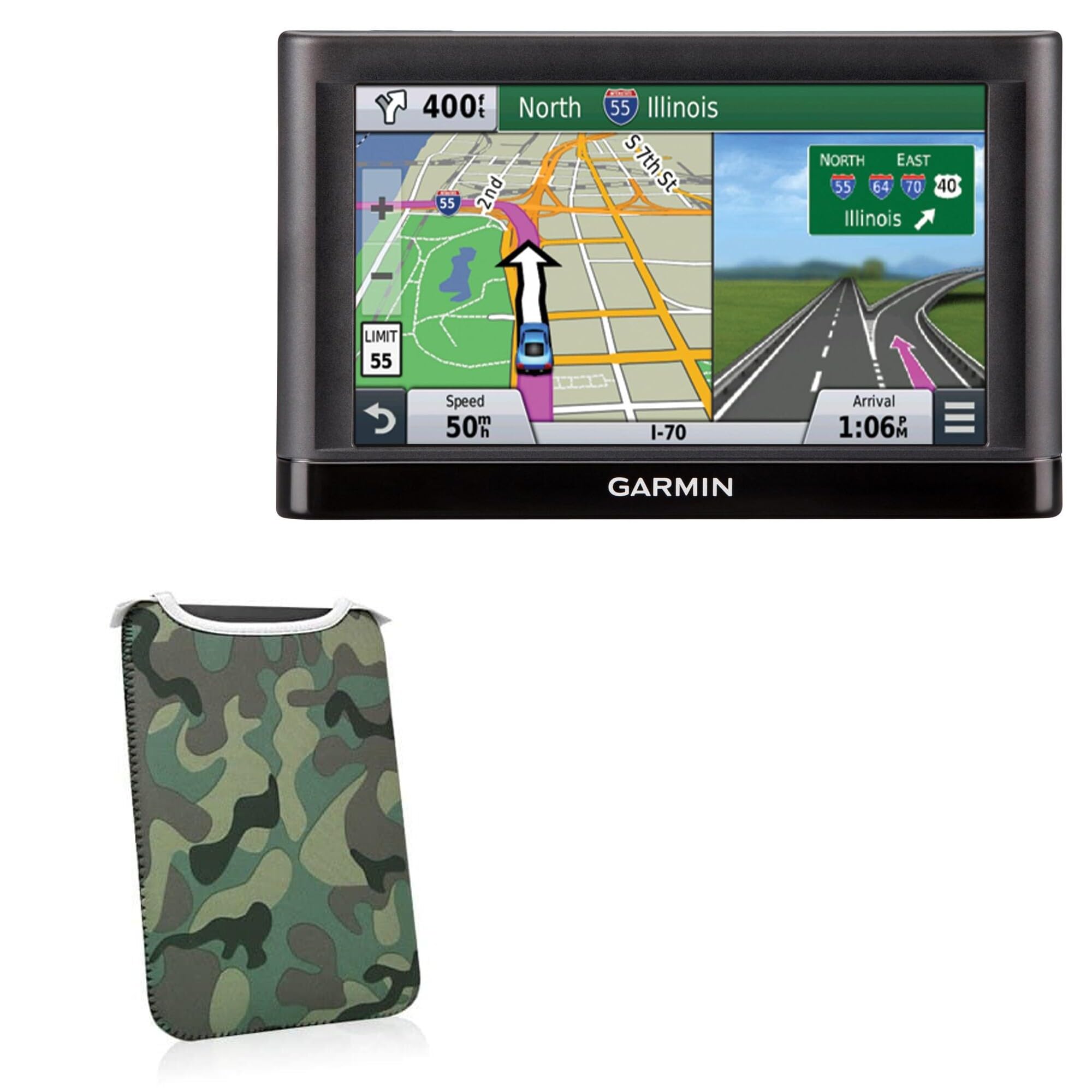 BoxWave Case Compatible with Garmin Nuvi 66LM - Camouflage SlipSuit, Slim Design Camo Neoprene Slip On Pouch