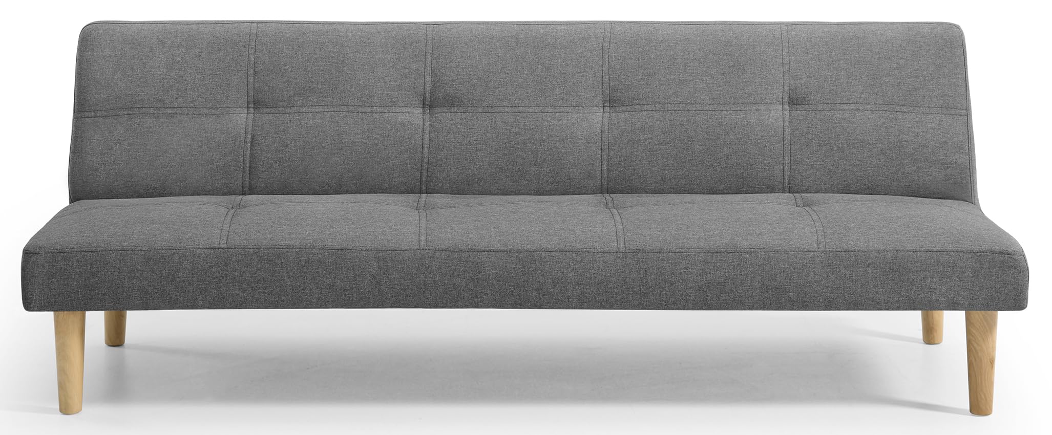 HOGAR24 ES | Sofá Cama Mod. 378C | 3 Plazas | Tapizado en Tela | Color Gris | Sistema Apertura de Libro o Clic-Clac | Medidas: 178x 68x 66 cm, Altura del asiento: 34 Centímetros
