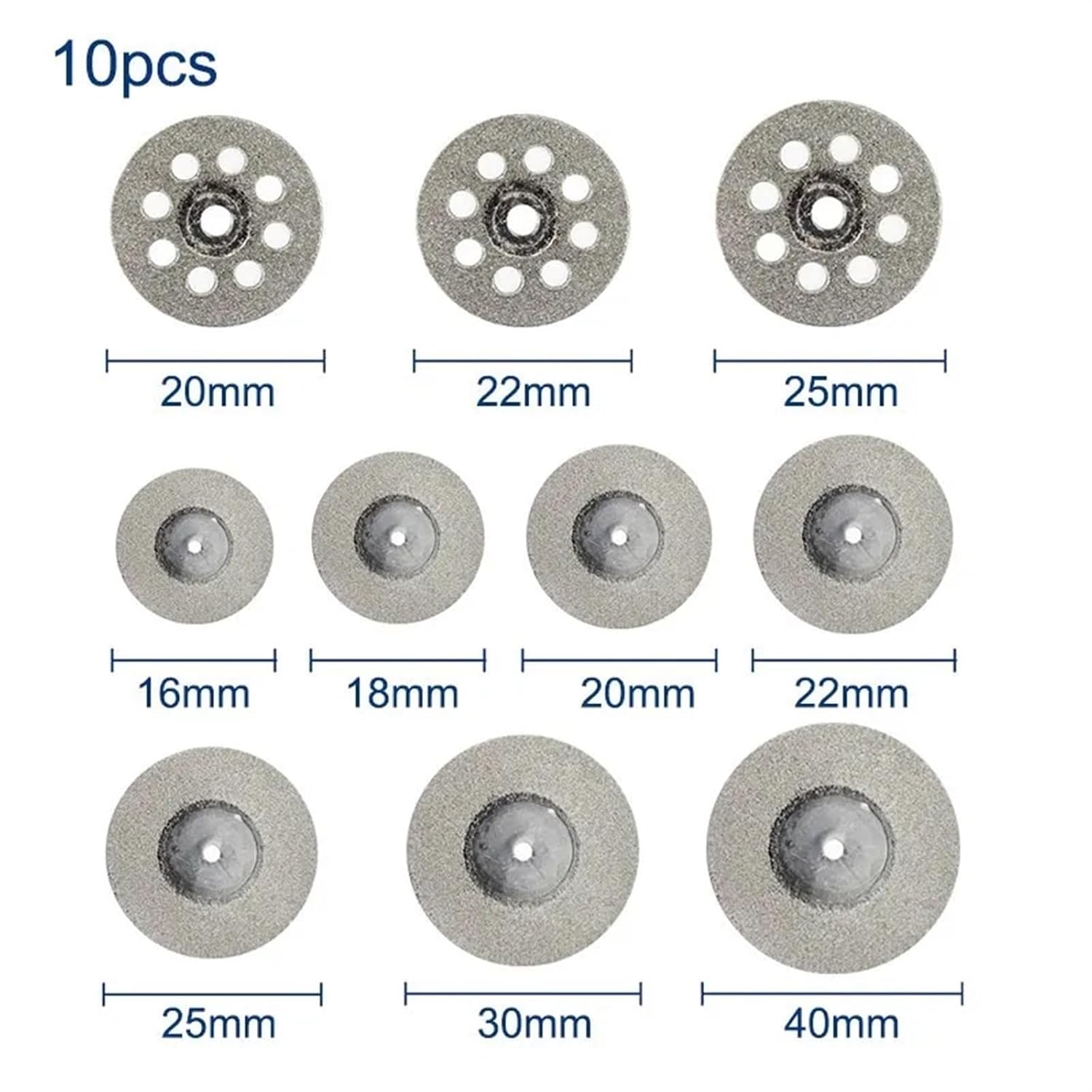 10Pcs Diamond Brazed Grinding Head Lapidary Burr Drill Set for Rotary Tools Abrasive Tools (Size : 10pcs Set A)