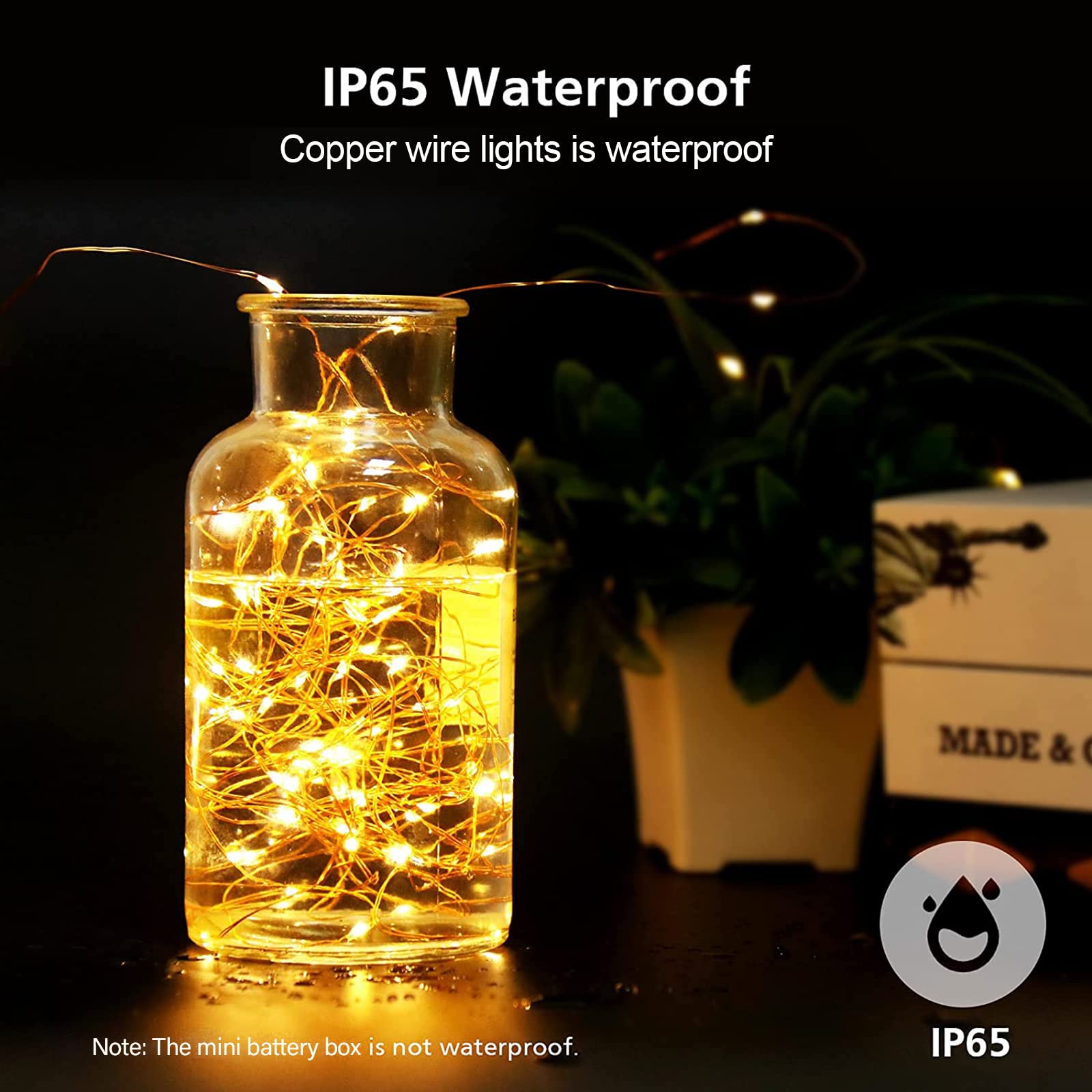 10 Paquetes De Luces De Hadas Que Funcionan Con Pilas - 7 Pies 20 Luces