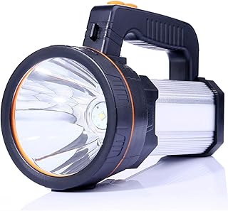 Utry Powerful Rechargeable Torch Lantern 8000 Lumens Super Bright Waterproof Handheld Flashlight Spotlight Portable LED Searchlight