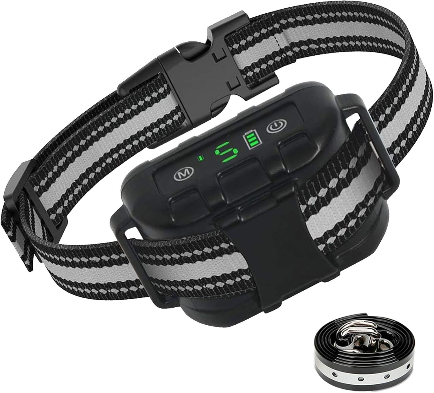 Beoankit Collar Antiladridos Automático para Perros, Detección Inteligente de Ladridos con Vibración, Sonido y Eficiente, Resistente al Agua IP67 y Recargable - 2 Collares (Nylon y TPU)