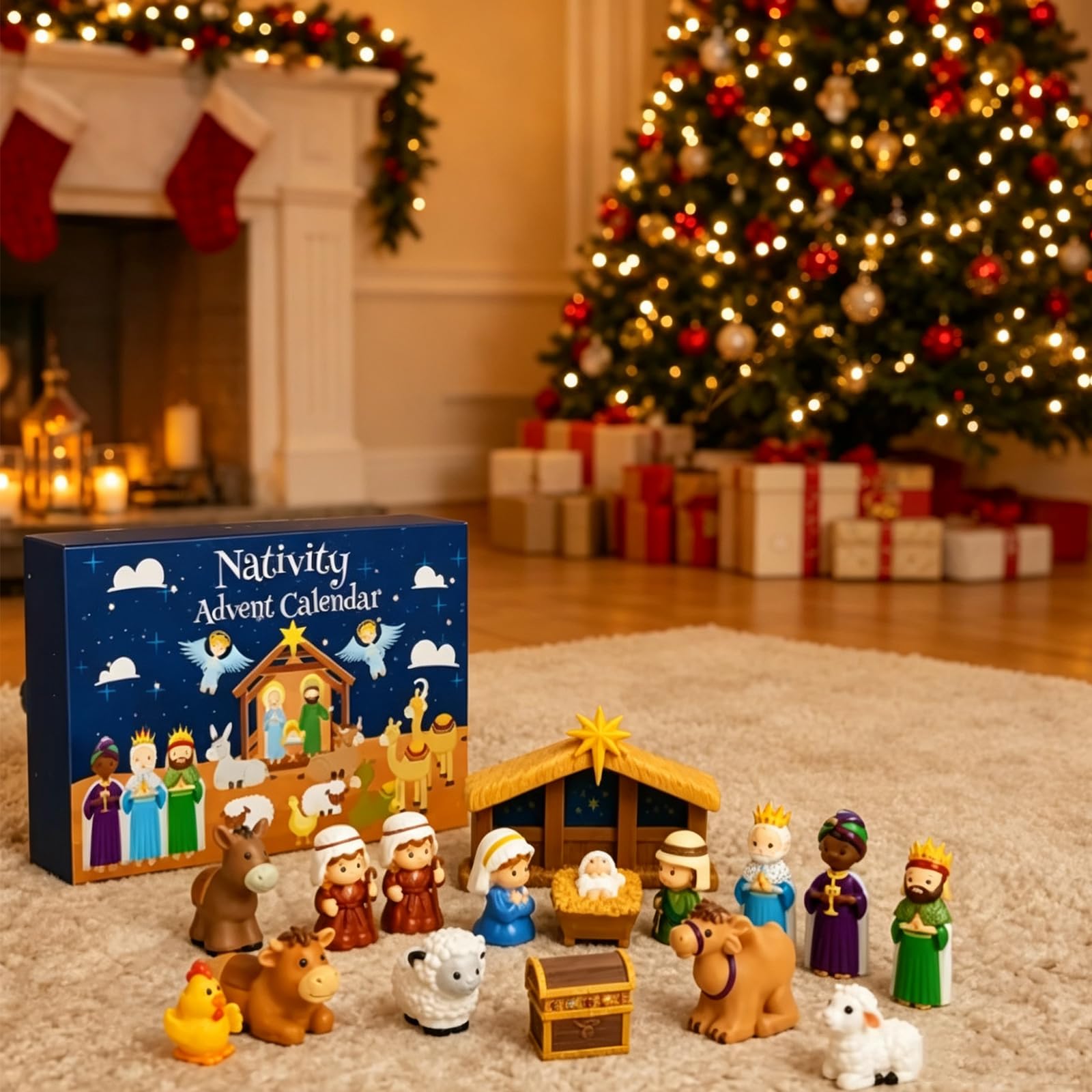 Calendario dell'Avvento Natività 2026 – Set di storie di Natale (1set)