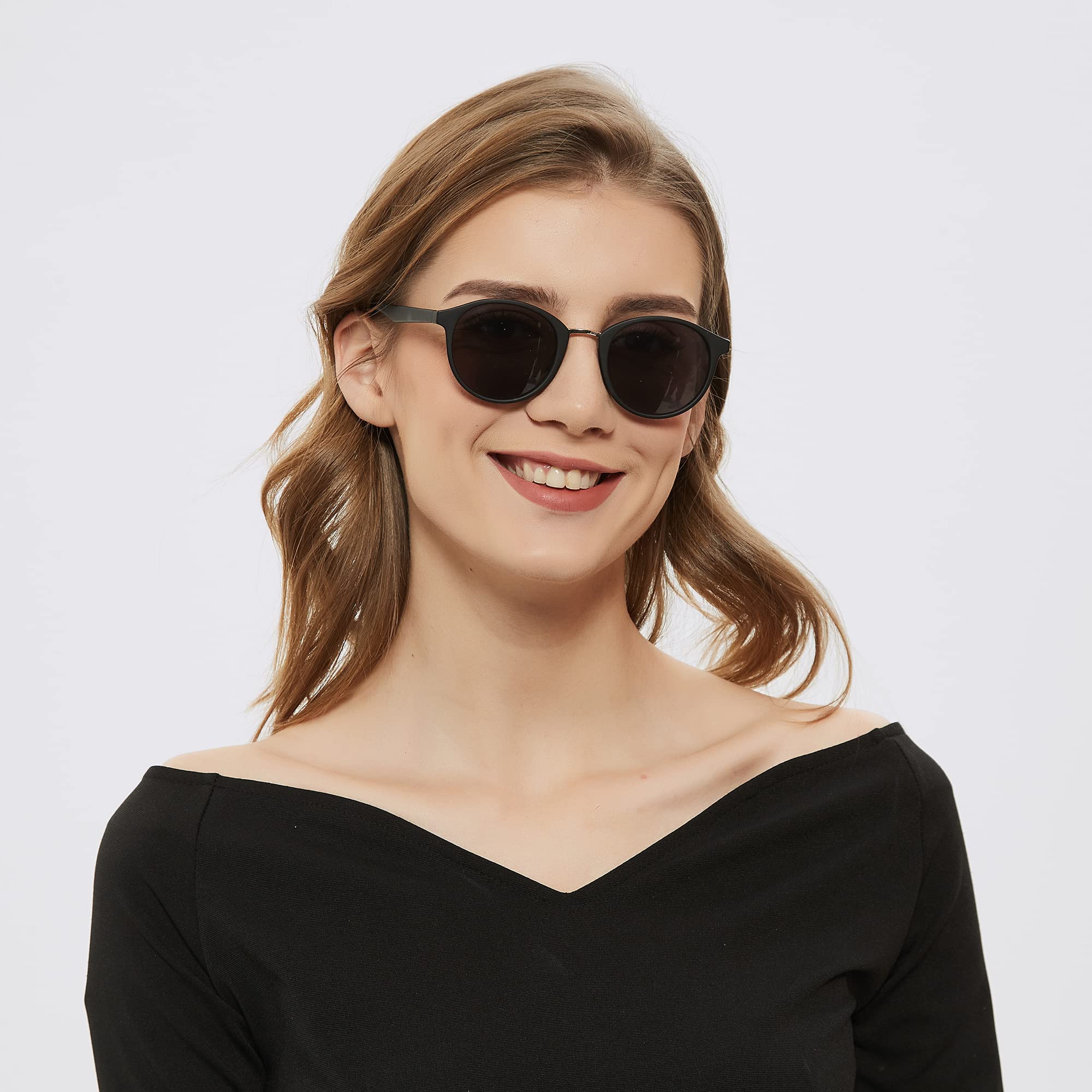 ZENOTTIC Bifocal Reading Sunglasses Round Classic UV Protection Sunglasses Readers Outdoor Reading Glasses for Men and Women