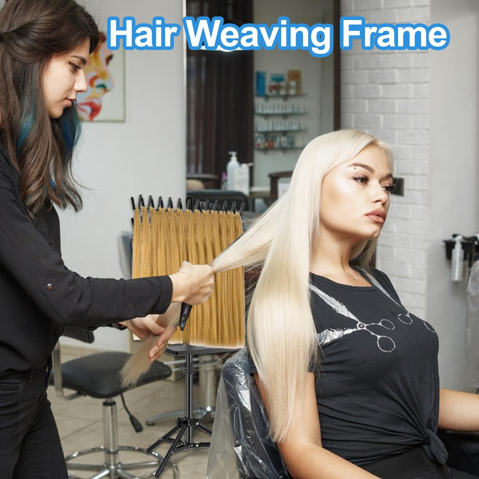 Braiding Hair Rack, stojak z przegrodami, przenośny stojak do dzielenia włosów, narzędzie do oplatania włosów, stojak dzielący do zaplatania, pleciony organizer, przenośny stojak do dzielenia włosów,