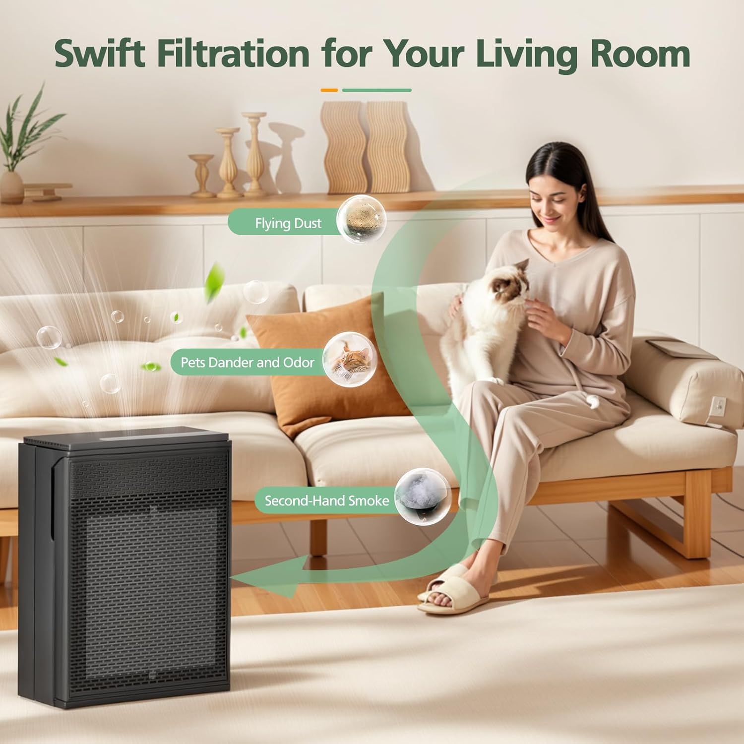 P280 P260 Filter Replacement, for TPLMB/YARIKI P280 Air Purifier, for AIUZLK P260 Air Purifier, 3-Stage Filtration (2 Pack) - Image 6