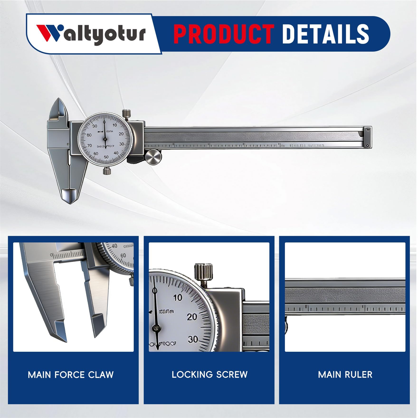 Precision Dial Calipers - 6 Inch Measurement -5 Precision Dial Calipers - 6 Inch Measurement -5