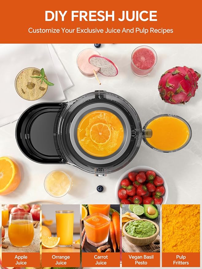 Extractor de Jugos Centrífugo 800W Boca Ancha 3 Velocidades miniatura 5