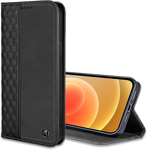 Miniatura 2 de Funda tipo cartera para iPhone 12/12 Pro de 6.1 pulgadas - [Fuerte magnético] Funda de piel sintética con tarjetero y función atril para teléfono