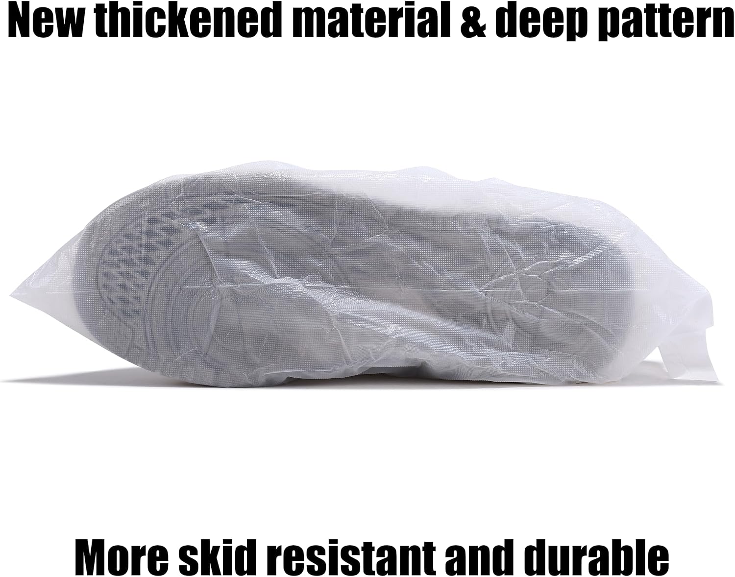 100Pcs50Pairs Disposable Shoe Covers,Boot Cover Waterproof,Dust proof,Non-slip,CPE Booties Shoes Protectors Coverings,White color,The Size Fit Most