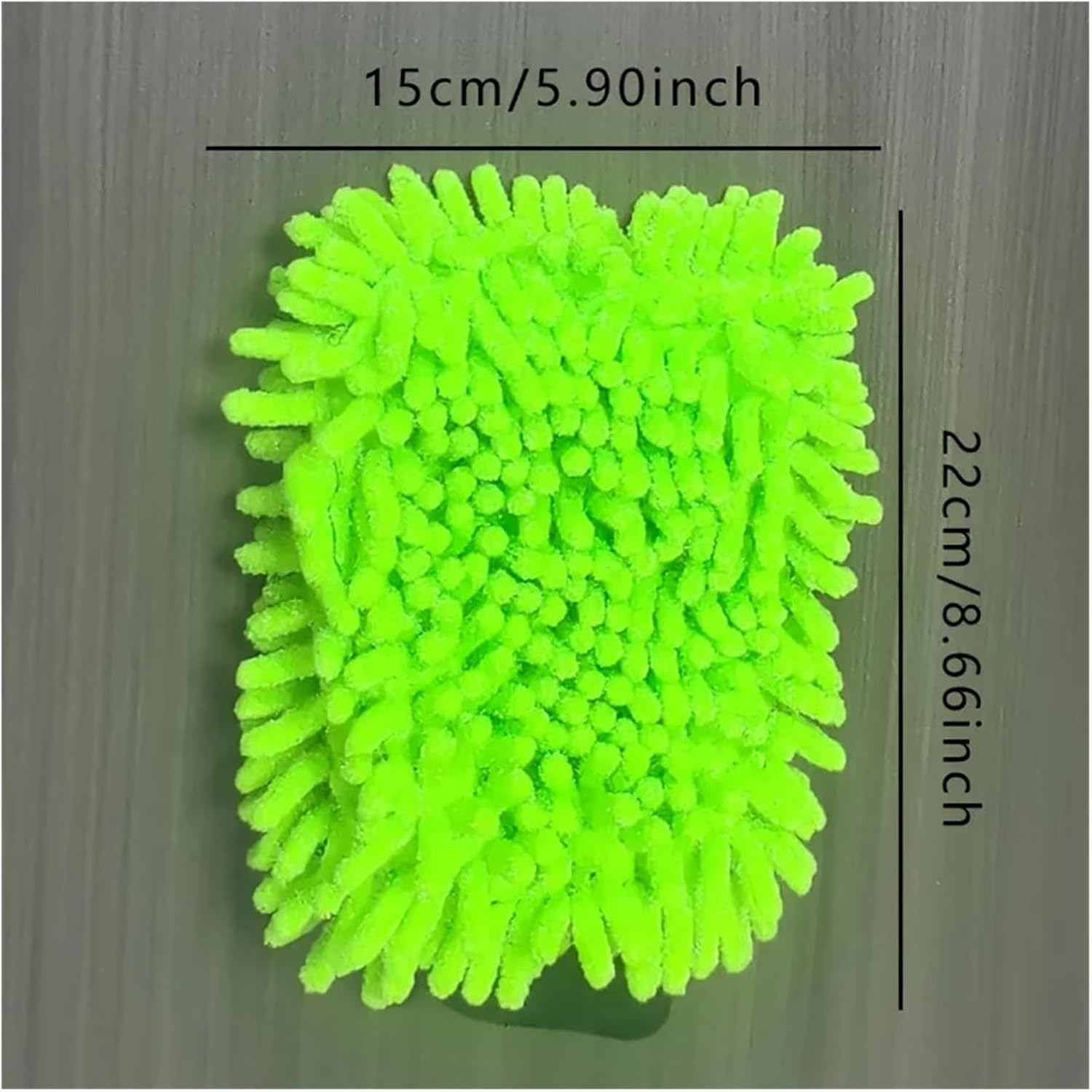 Microfiber Car Wash Mitt Set - Scratch-Free & Lint-Free, 2-Piece Green Gloves for All Vehicles(2PCS)