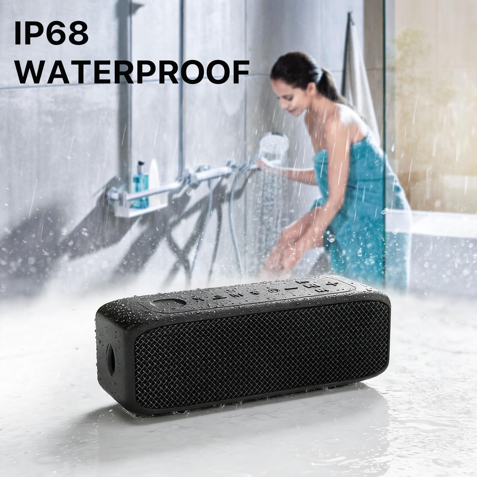 NOBIS Cassa Bluetooth 20W, Cassa Bluetooth Portatile IP68, Fino A 24H Di Riproduzione, Accoppiamento TWS, Bluetooth 6.0, Modalità EQ, Chiamate Vivavoce Con Controllo App Per Esterno e Casa